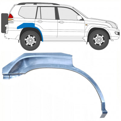 TOYOTA LAND CRUISER 2003-2010 5 PORTE ARCHE ARRIÈRE PANNEAU DE RÉPARATION / DROIT