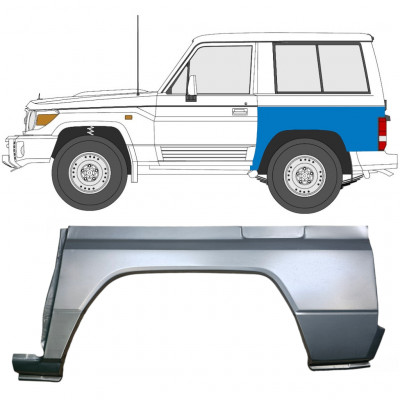 Panneau de réparation arc d'aile arrière pour Toyota Land Cruiser 1984-1993 / Gauche 7057