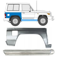 Panneau de réparation du seuil + arc d'aile arrière pour Toyota Land Cruiser J70 1984- / Droite / Ensemble 11478