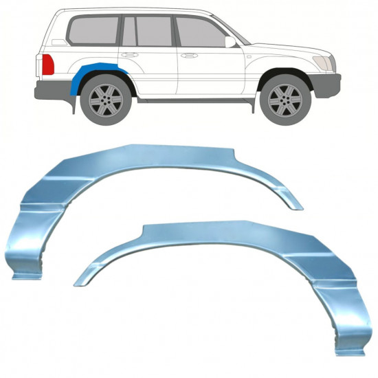 Panneau de réparation arc d'aile arrière pour Toyota Land Cruiser 1998-2007 / Gauche+Droit / Ensemble 9766