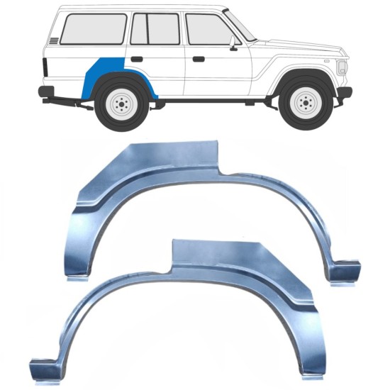 Panneau de réparation arc d'aile arrière pour Toyota Land Cruiser J60 1980-1990 / Gauche+Droit / Ensemble 16147