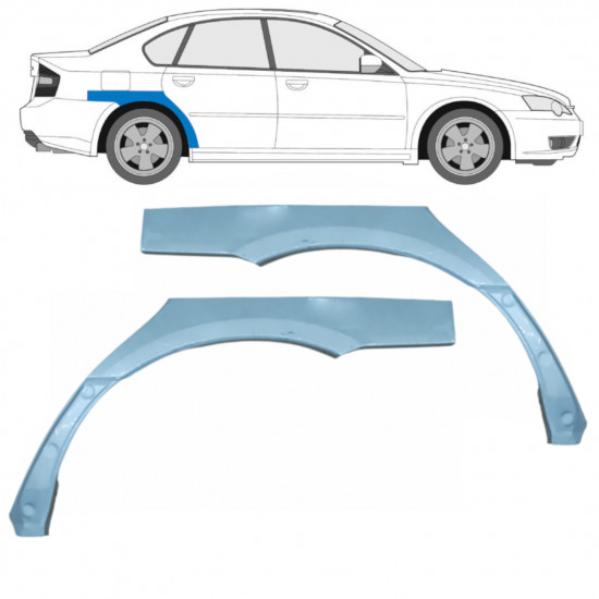 Panneau de réparation arc d'aile arrière pour Subaru Legacy 2003-2009 / Gauche+Droit / Ensemble 9581