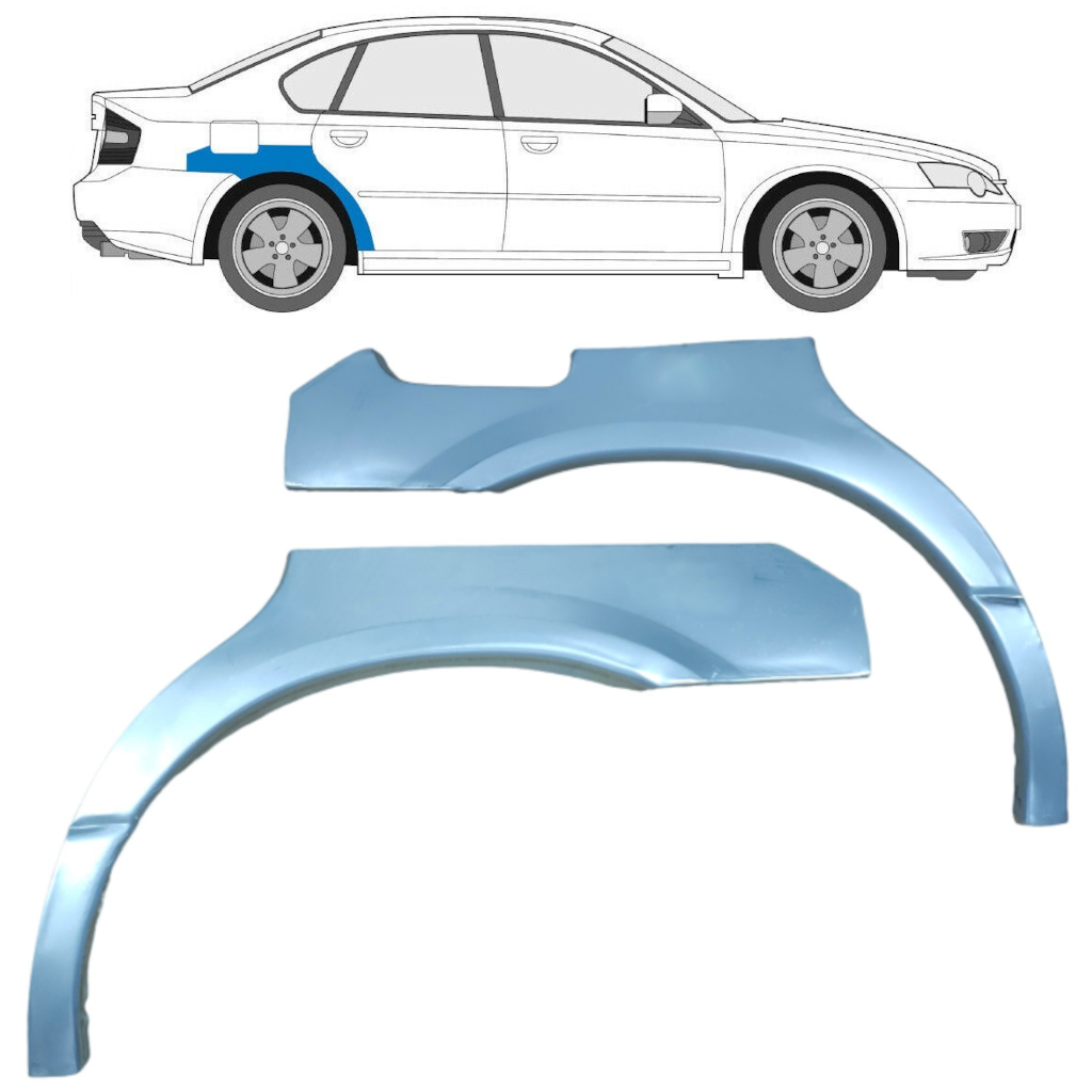 Panneau De Réparation Arc D'aile Arrière Pour Subaru Legacy 1998-2004 / Gauche+Droit / Ensemble 9189