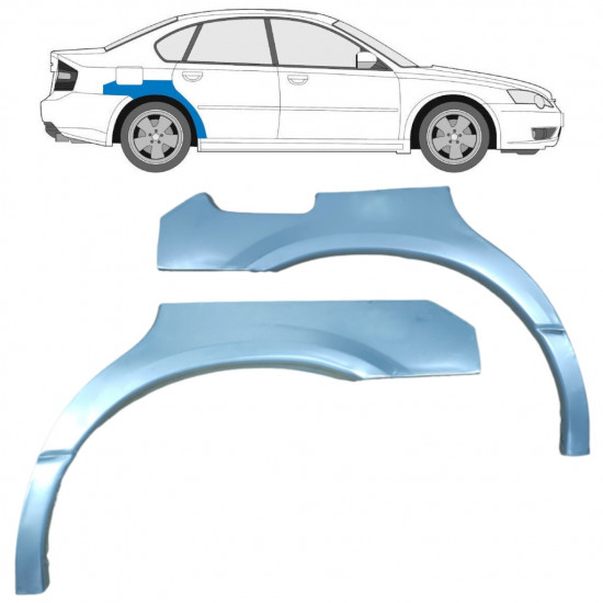 Panneau de réparation arc d'aile arrière pour Subaru Legacy 1998-2004 / Gauche+Droit / Ensemble 9189