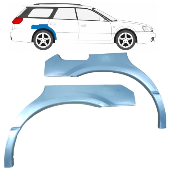Panneau de réparation arc d'aile arrière pour Subaru Legacy 1998-2004 / Gauche+Droit / COMBI / SEDAN / Ensemble 9189