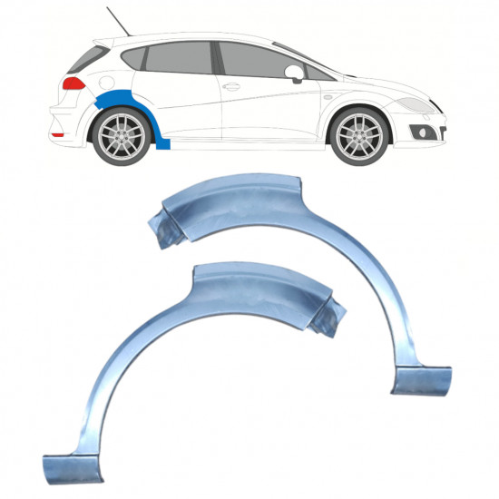 Panneau de réparation arc d'aile arrière pour Seat Leon 2005-2012 / Gauche+Droit / Ensemble 9974