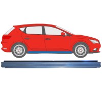 Réparation bas de caisse intérieur pour Seat Leon 2012-2020 / Gauche = Droite (symétrique) 16985