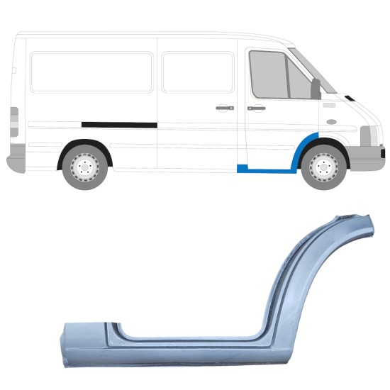 Panneau de réparation de porte avant intérieur pour Volkswagen LT 1996-2005 / Droite 16545