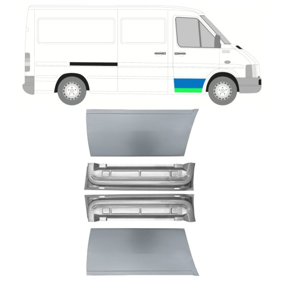 Panneau de réparation de porte avant intérieur + extérieur pour Volkswagen LT 1996-2005 / Gauche+Droit 16568