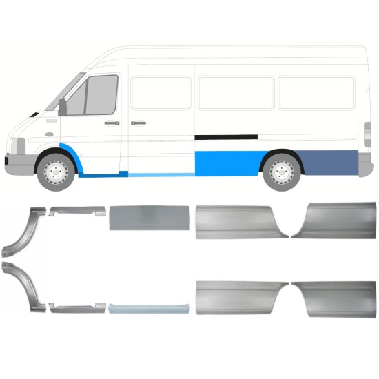 Ensemble de panneaux de réparation pour Volkswagen LT 1996-2005 / Gauche+Droit 16606