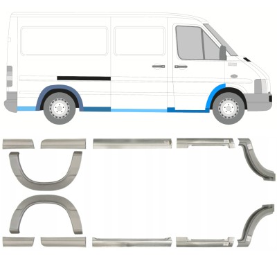 Ensemble de panneaux de réparation pour Volkswagen LT 1996-2005 / Gauche+Droit / 14388