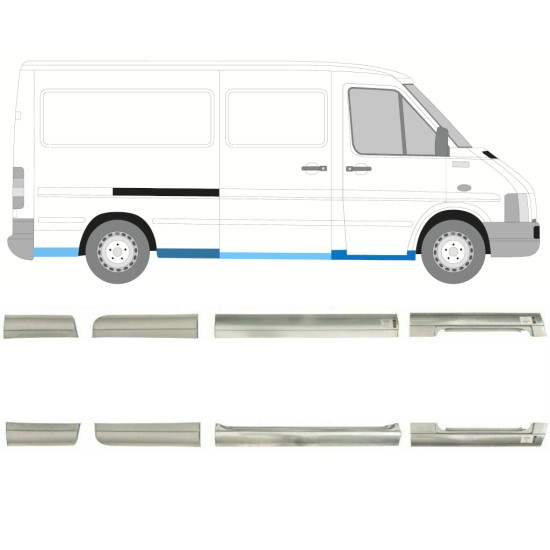 Ensemble de panneaux de réparation pour Volkswagen LT 1996-2005 / Gauche+Droit / 14387