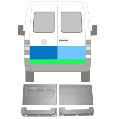 Panneau de réparation de porte arrière pour Volkswagen LT 1996-2005 / Gauche+Droit / Ensemble 16586