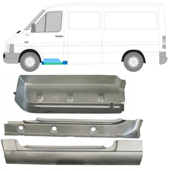 Réparation bas de caisse + aile + seuil de marche avant pour Volkswagen LT 1996-2005 / Gauche 16572