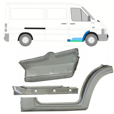 Réparation bas de caisse + aile + seuil de marche avant pour Volkswagen LT 1996-2005 / Droite 16573