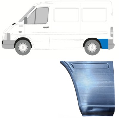 Panneau de réparation arc d'aile arrière, partie inférieure derrière la roue pour Volkswagen LT 1996-2005 / Gauche 13434