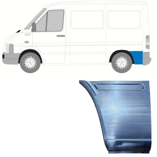 Panneau de réparation arc d'aile arrière, partie inférieure derrière la roue pour Volkswagen LT 1996-2005 / Gauche 13434