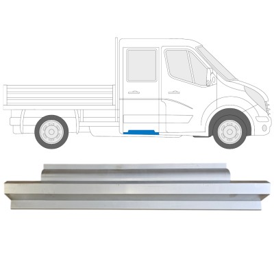 Réparation bas de caisse arrière pour Renault Master 2010- / Gauche = Droite (symétrique) / Double cabine 14570