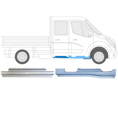 Ensemble de panneaux de réparation pour Renault Master 2010- / Droite / Double cabine / 14911