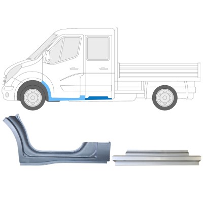 Ensemble de panneaux de réparation pour Renault Master 2010- / Gauche / Double cabine / 14914