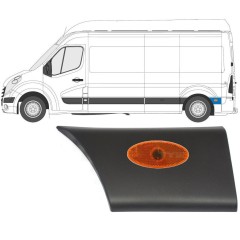 Moulure latérale de l'aile arrière avec lampe pour Renault Master 2010- / Gauche / Ensemble 10550