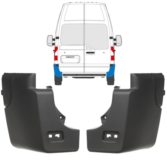 Coin du pare-chocs arrière pour Renault Master 2010-2024 / Gauche+Droit / Ensemble 17238