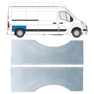 Panneau de réparation arc d'aile arrière pour Renault Master 2010- / Gauche+Droit / Ensemble 16820