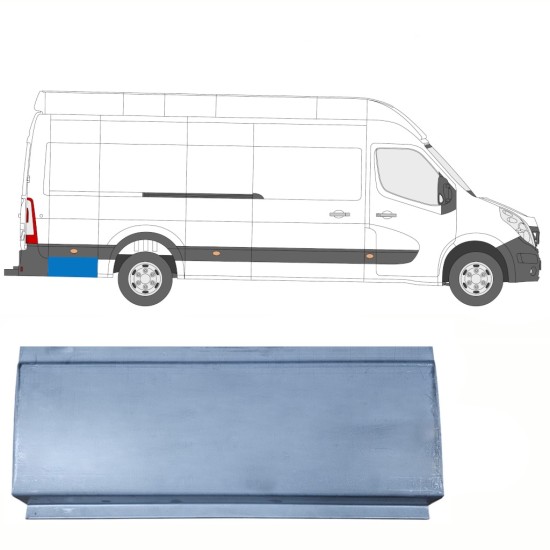 Panneau de réparation arc d'aile arrière pour Renault Master 2010-2024 / Gauche = Droite (symétrique) 17292