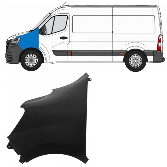 Aile avant pour Renault Master 2019-2024 / Gauche 17254