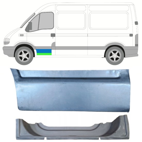 Panneau de réparation de porte avant intérieur + extérieur pour Opel Movano 1998-2010 / Gauche 16880