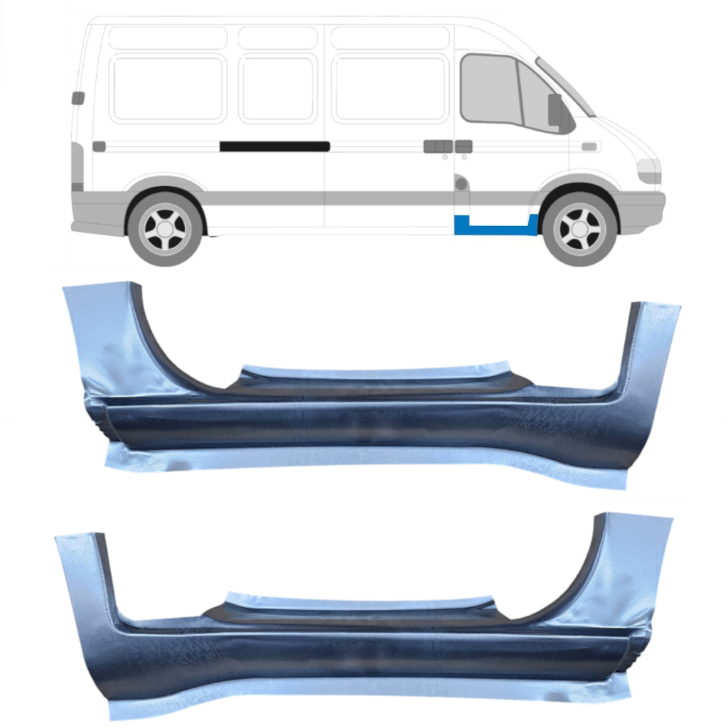 Réparation Bas De Caisse Pour Renault Master 1998-2010 / Gauche+Droit / Ensemble 9451