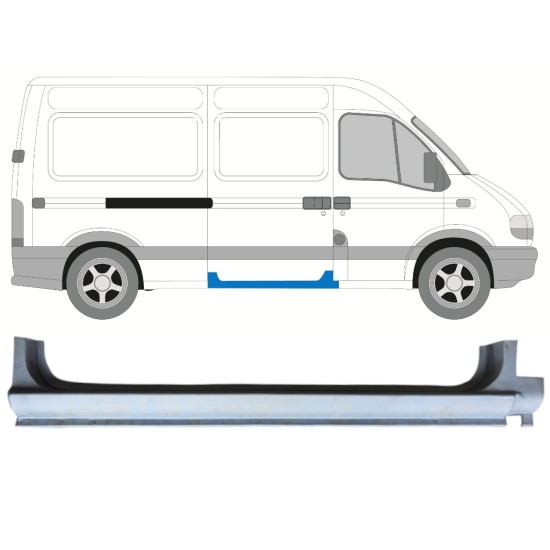 Réparation bas de caisse de sur porte latérale pour Renault Master 1998-2010 / Droite 14875