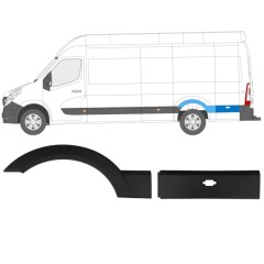 Moulure latérale arrière pour Opel Movano 2010-2021 / Gauche / Ensemble 13283