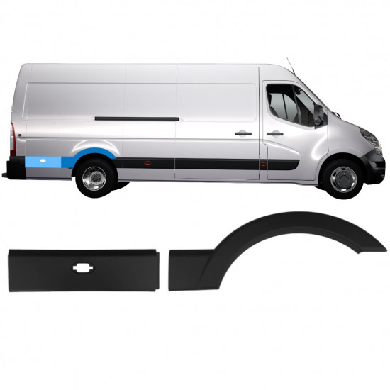 Moulure latérale arrière pour Renault Master 2010- / Droite / Ensemble 10920