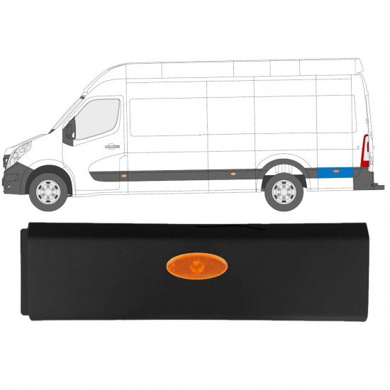 Moulure latérale arrière pour Renault Master 2010- / Gauche /  10919