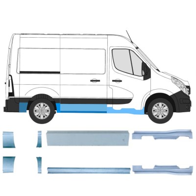 Ensemble de panneaux de réparation pour Renault Master 2010- / Gauche+Droit / 14925