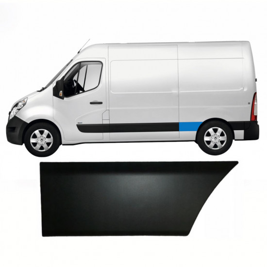 Moulure latérale sur aile arrière pour Renault Master 2010- / SWB / Gauche 8324