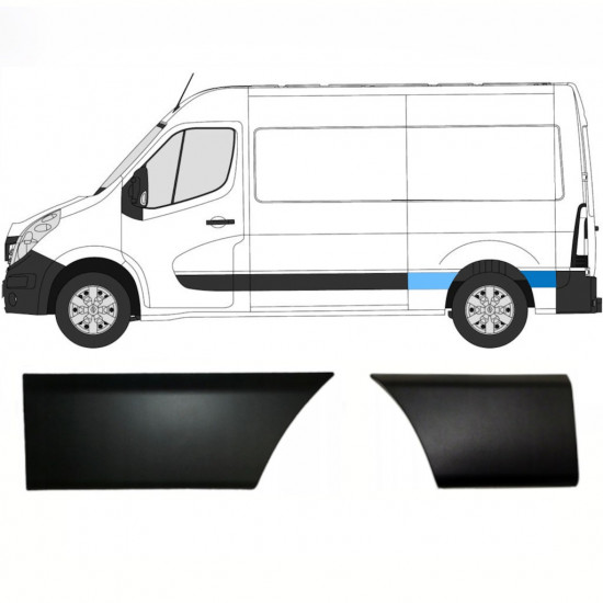 Ensemble de moulures pour Renault Master Opel Movano Nv 400 2010- / Gauche /  8578