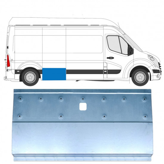 Panneau de réparation latéral pour Renault Master 2010- / Gauche = Droite (symétrique) 12841