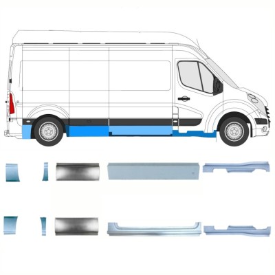 Ensemble de panneaux de réparation pour Renault Master 2010- / Gauche+Droit / 14927