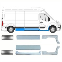 Ensemble de panneaux de réparation pour Renault Master 2010- / Gauche+Droit / 10064