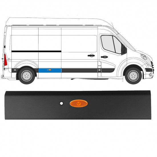 RENAULT MASTER 2010- MOULURE PANNEAU DE GARNITURE LONGUES PDC AVEC LAMPE / DROIT