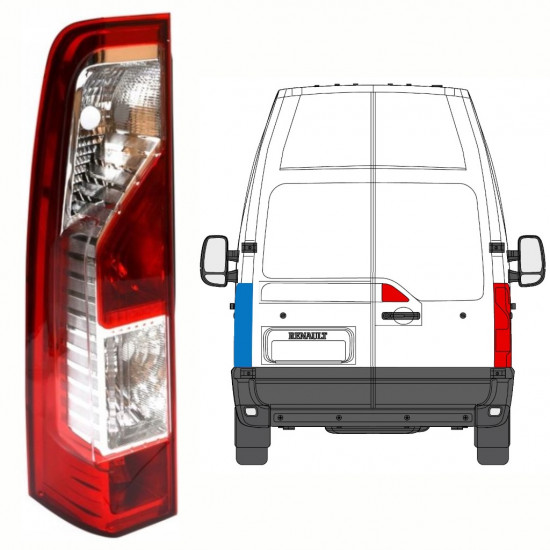 RENAULT MASTER 2010- ARRIÈRE LAMPE / GAUCHE