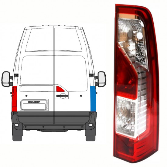 RENAULT MASTER 2010- ARRIÈRE LAMPE / DROIT