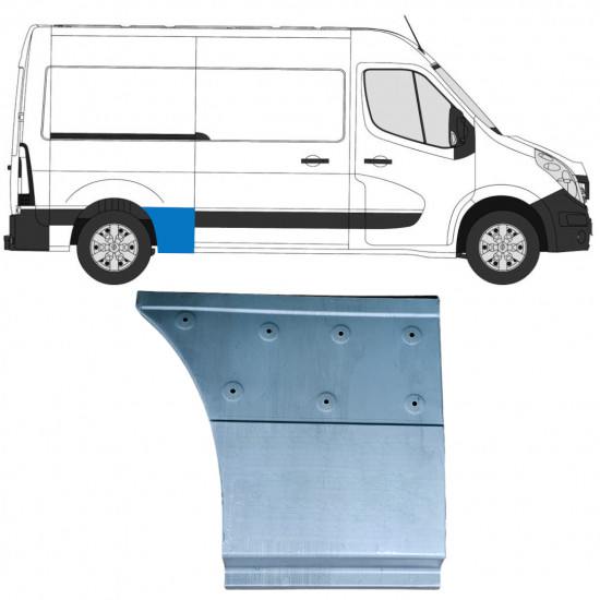 Panneau de réparation partie avant de l'aile arrière pour Renault Master 2010- / Droite 12844