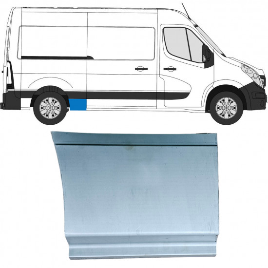 Panneau de réparation partie avant de l'aile arrière pour Renault Master 2010- / Droite 12842