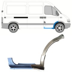 Panneau de réparation bas de caisse + arc d'aile avant pour Opel Movano 1998-2010 / Droite 15370