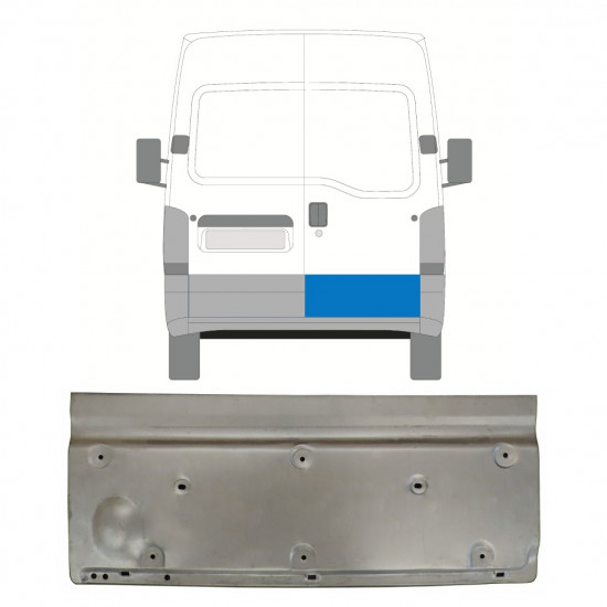 Panneau de réparation de porte arrière pour Renault Master 1998-2010 / Droite 11409