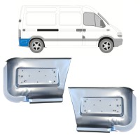 Panneau de réparation arc d'aile arrière, partie inférieure derrière la roue pour Renault Master 1998-2010 / Gauche+Droit / Ensemble 16140