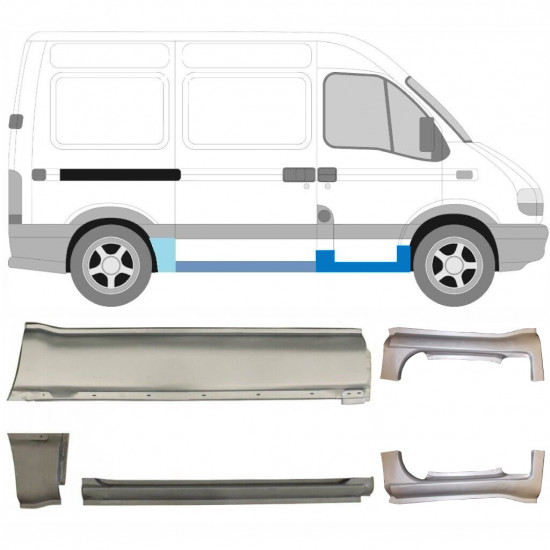 Ensemble de panneaux de réparation pour Renault Master 1998-2010 / SWB /  10697